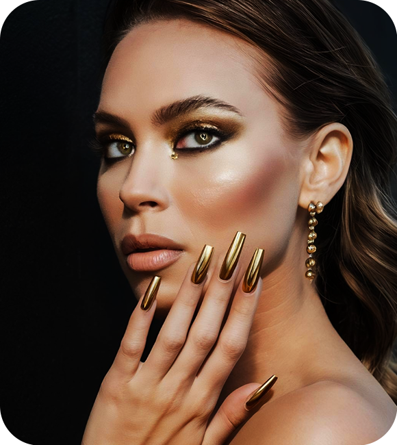 Q Nails model woman getting moisturizing face treatment